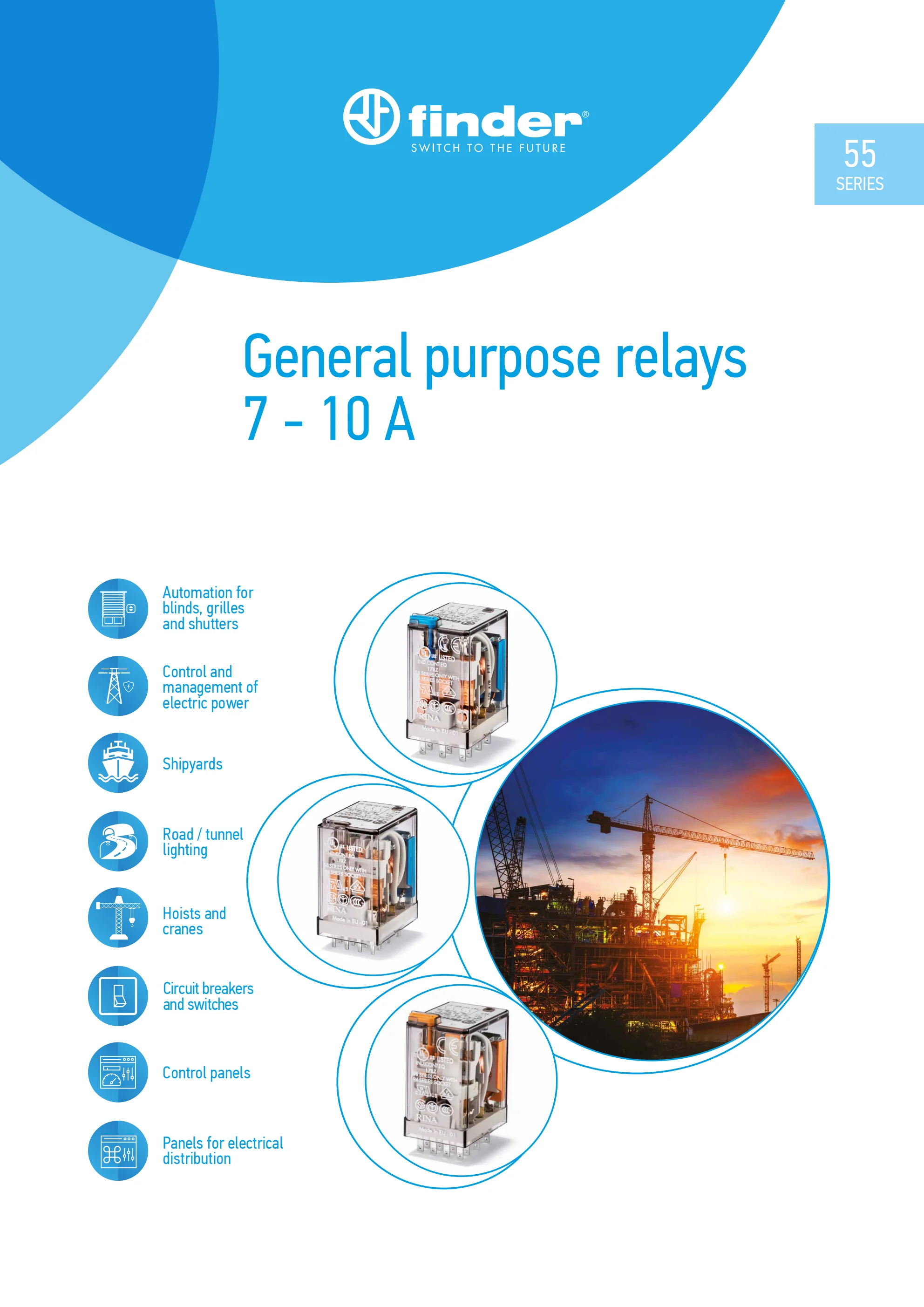 Finder Relay 55.34.9.024.0040 24vdc 7a 14pin 4co 100 New Original