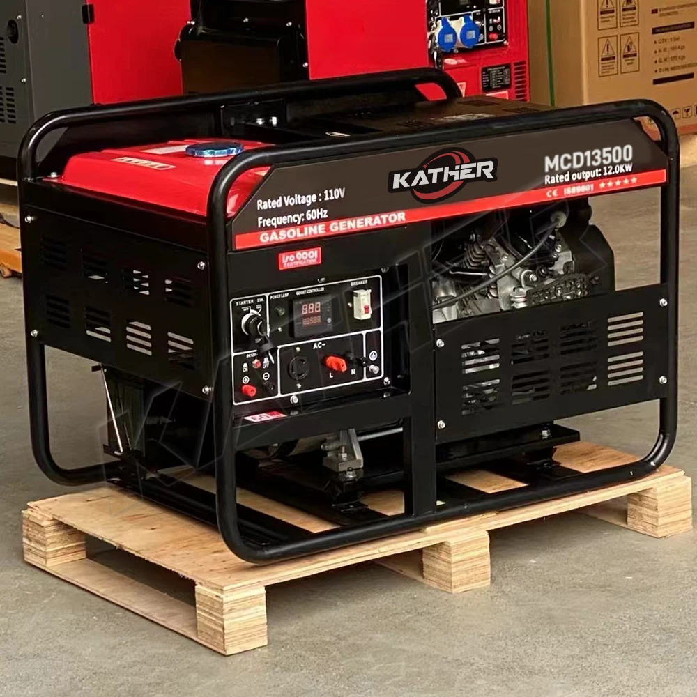 KATHER Generador portátil de 4 tiempos, refrigerado por aire, de marco abierto, 50hz 3kw 5kw 6kw 7kw 8kw 10kva 220v 380v Generadores diésel a la venta