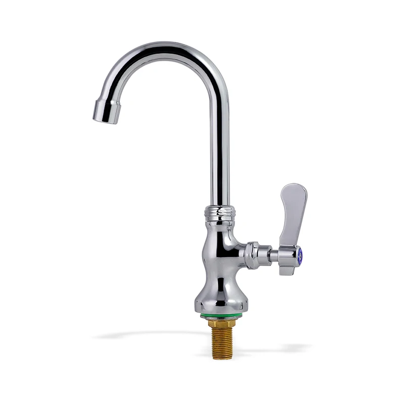 Wholesale Commercial Kitchen 360° Round Tap Brass Chrome+Stainless Steel Water Sink Kitchen Faucets Basin Taps for Kitchen factory