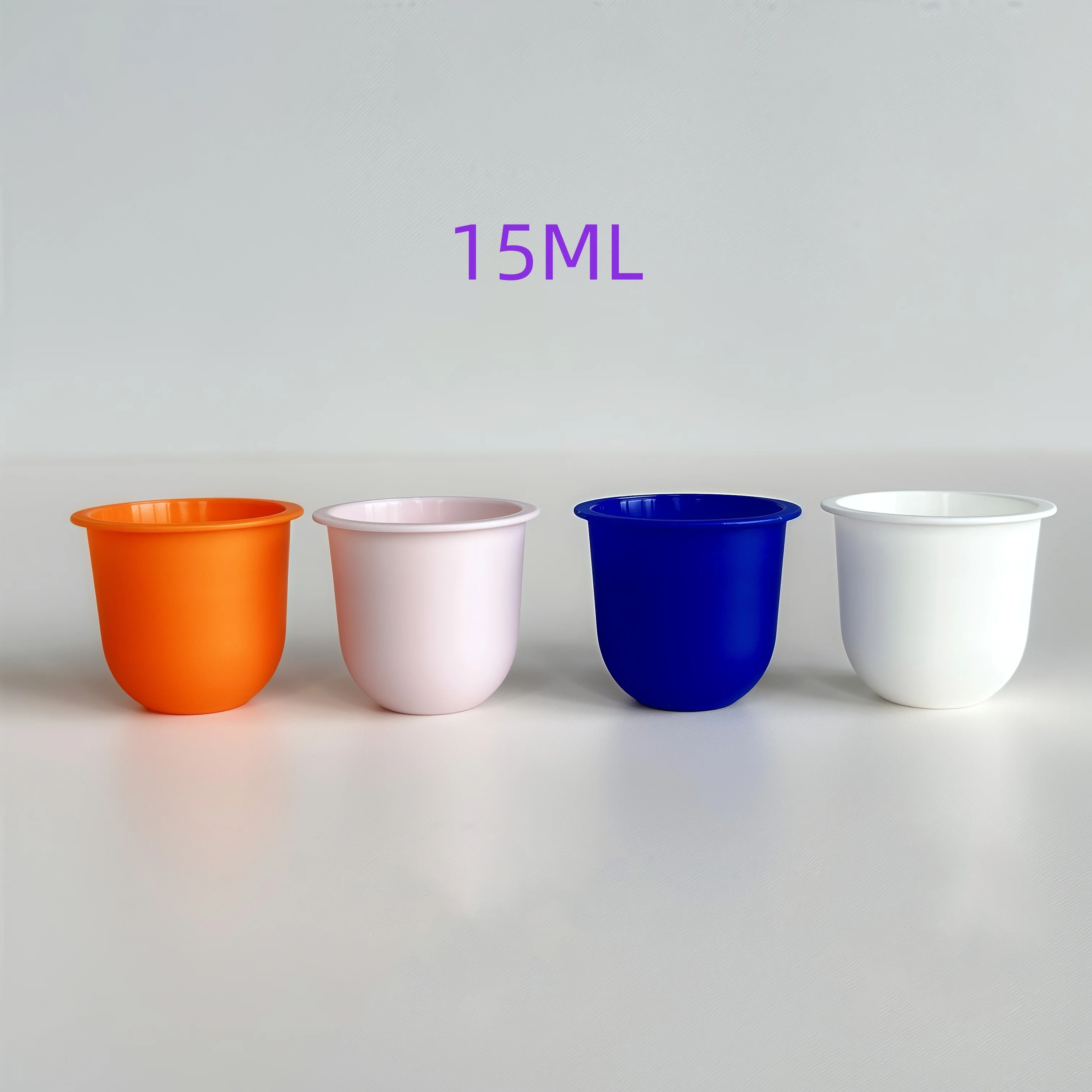 Portable Disposable 15ml PP Capsule Cups with Food Grade Foil Lid for Coffee Powder and Instant Beverages