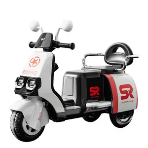 2026 Ko Moto Unisex Ride-on Toy Car Electric & Wheel-Powered with Battery Plastic Material Leather Seat Music Player-for Kids