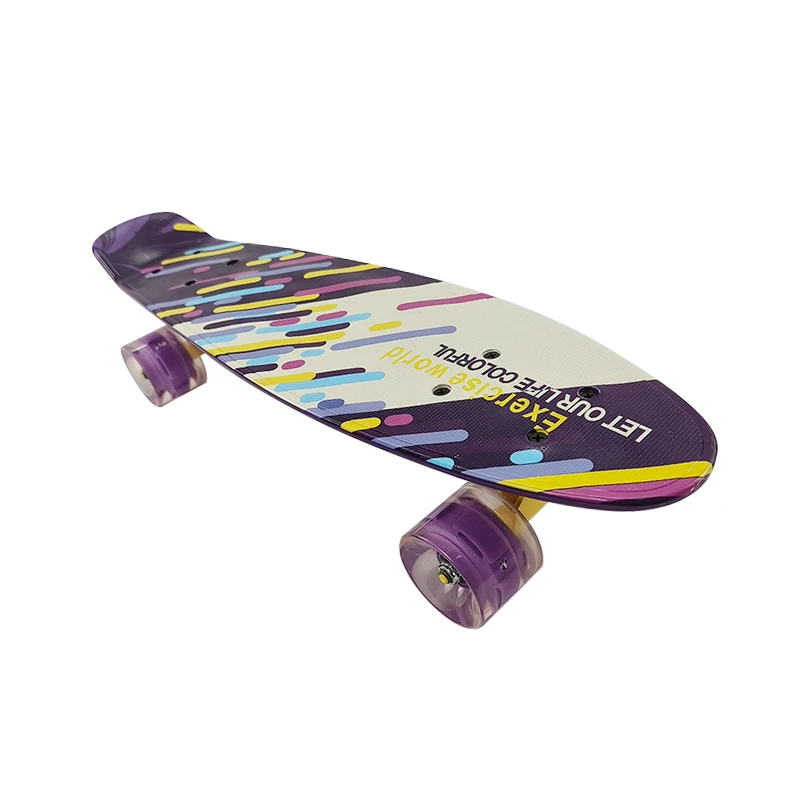 Complete Cruiser Skateboard Mini 22 Inch Classic Retro Plastic Skateboard with ABEC 7 Bearings