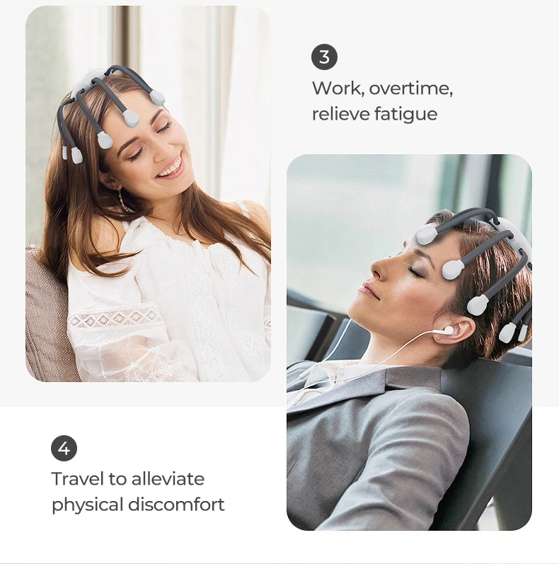 Electric Head Vibration Full Body Relax Scalp Massage Promotes Blood