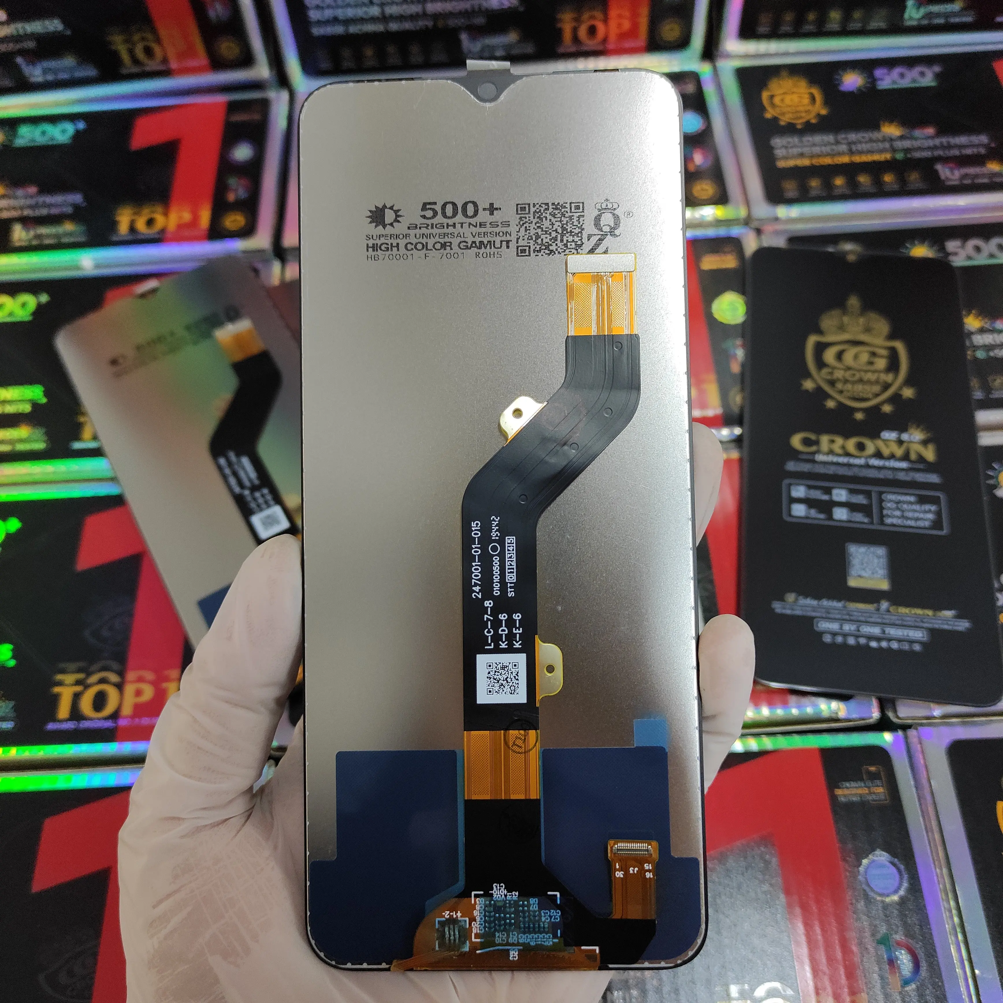 For Crown Lcd Display Replacement for Tecno Spark 5 Air-KD6 a Air-KE6J Pouvoir 4-LC7 Pro-LC8 Original Non-IC Touch Screen