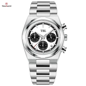 OEM Customized LOGO New Quartz 24-Hour Calendar Luminous 316L Stainless Steel Multifunctional Movement Men's Quartz Wrist Watch