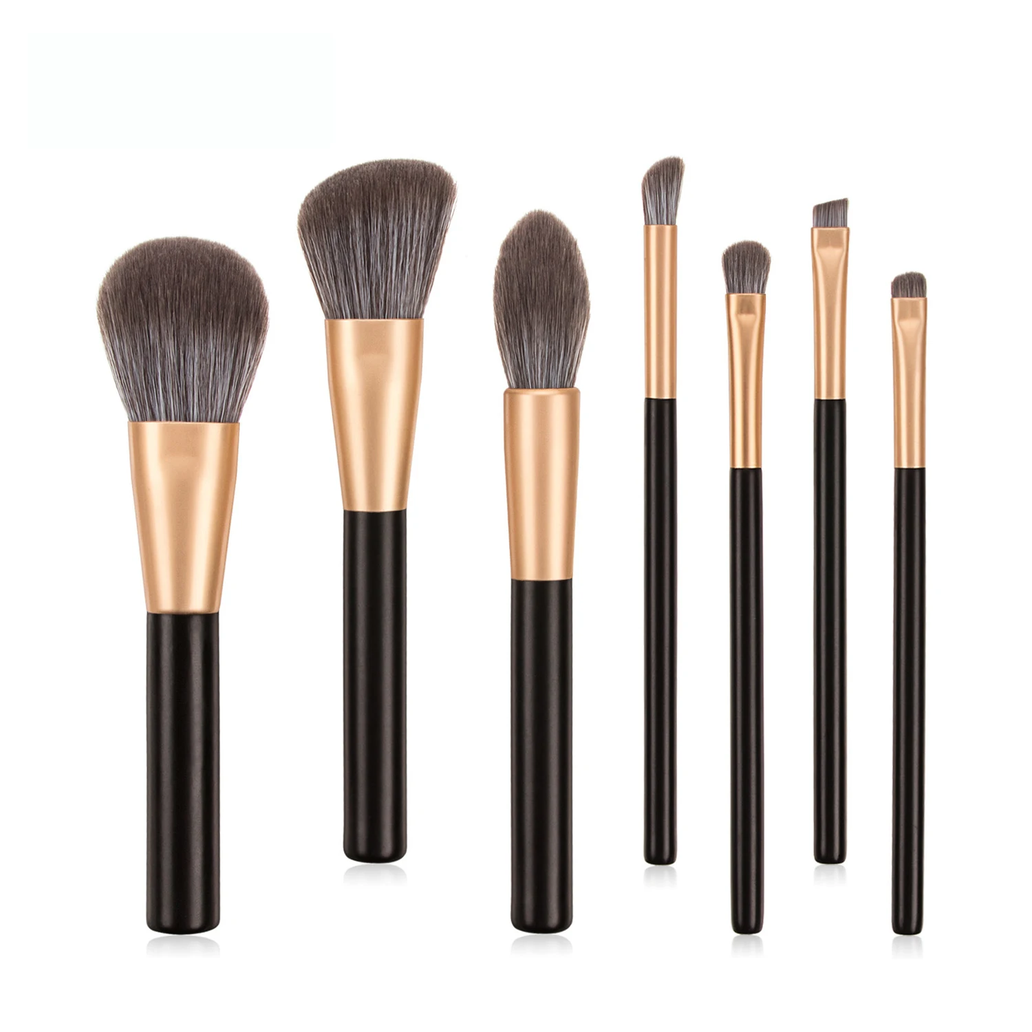 Beginner level Wholesale 7pcs private label simple Makeup Brush Cosmetic eye shadow makeup brush set for girl women