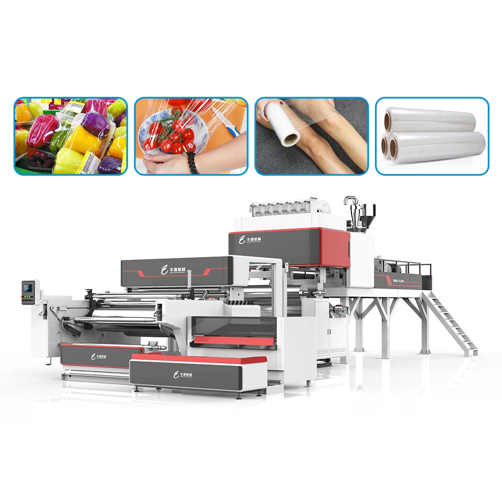 Лидер продаж, Высококачественная линия по производству пластиковых экструдеров, машина для производства полиэтиленовой стрейч-пленки, машина для пищевой пленки
