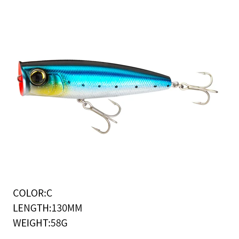 2024 New 13cm 58g Saltwater Big Game Wood Popper Lure Blanks Deep Sea Boat Fishing Trolling Popper Bait for Seabass Pike Metal| Alibaba.com 2024 New 13cm 58g Saltwater Big Game Wood Popper Lure Blanks Deep Sea Boat Fishing Trolling Popper Bait for Seabass Pike Metal| Alibaba.com