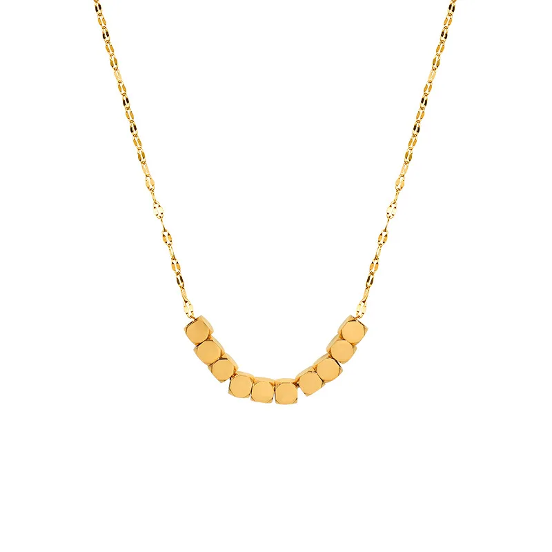 New Fashion Square Bead Necklace Women 