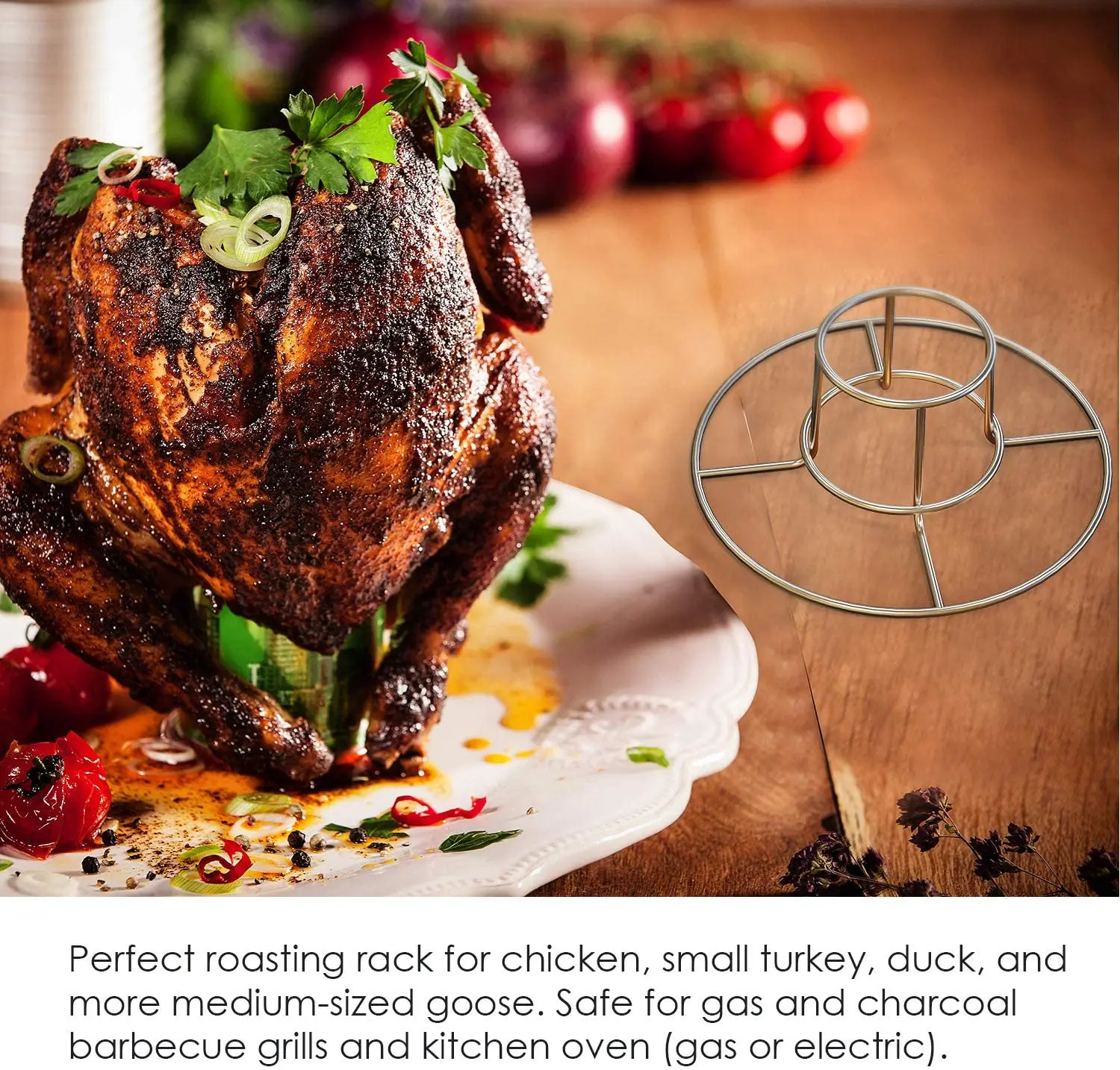 Beer Can Chicken Roaster Holder, Stainless Steel Beer Can Chicken