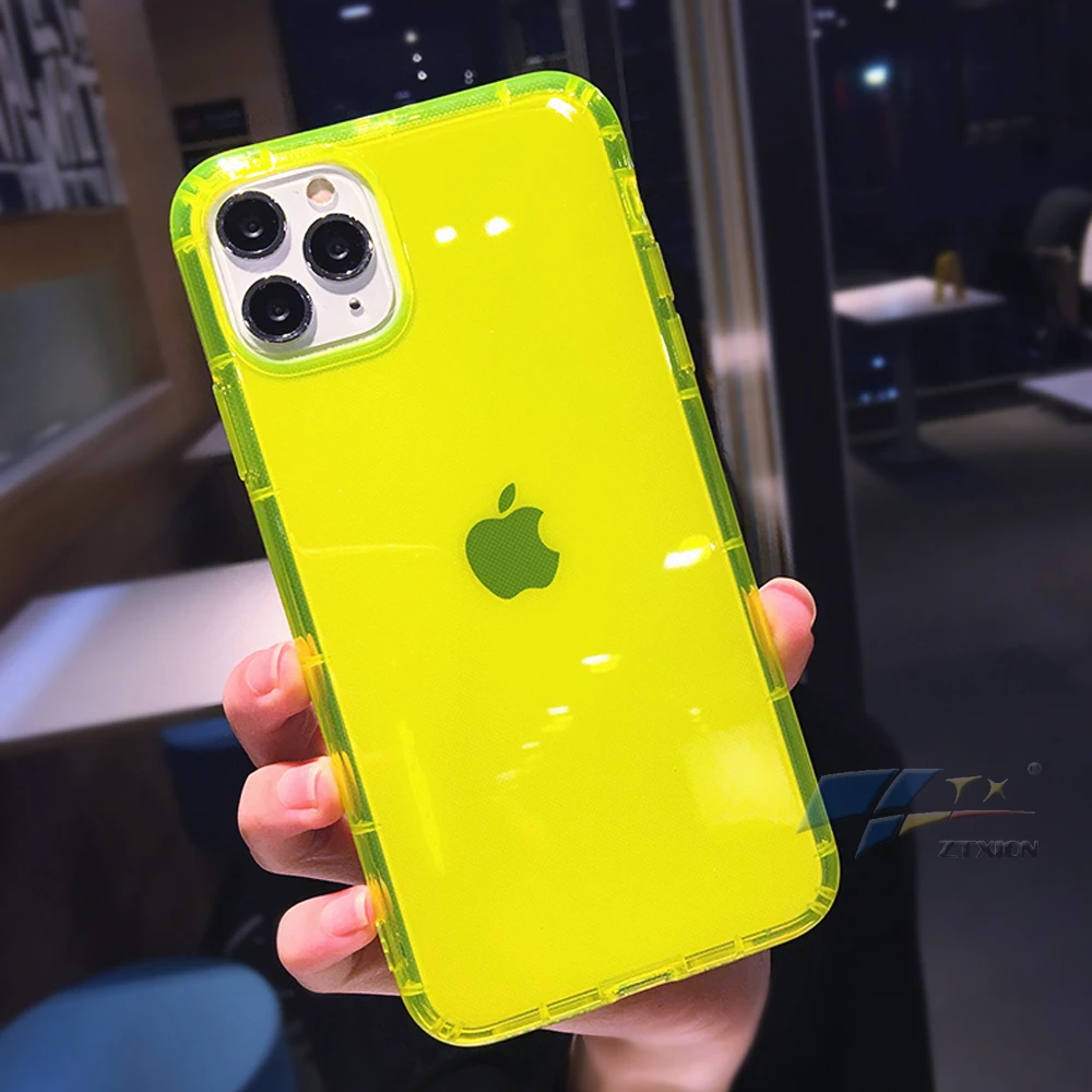 Cheapest Fluorescent Neon TPU Phone Case Cover New Shockproof for iPhone 13 X XR 11 Pro Max 12 Cases Colorful