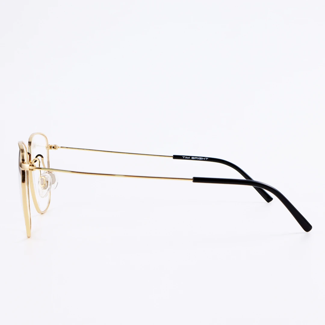 Brand New Wholesale Product: 2026 Classic Rounded Rectangular Gold Frame Glasses, Stable And Elegant Style_voghion.com