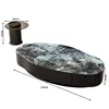 set-mangue cadre noir-verre azur-1207039cm-60cm verre gris