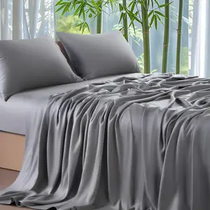 High-Quality Bamboo Sheet Set Natural Soft Pure Bamboo Organic Bamboo Sheets Bedding Set