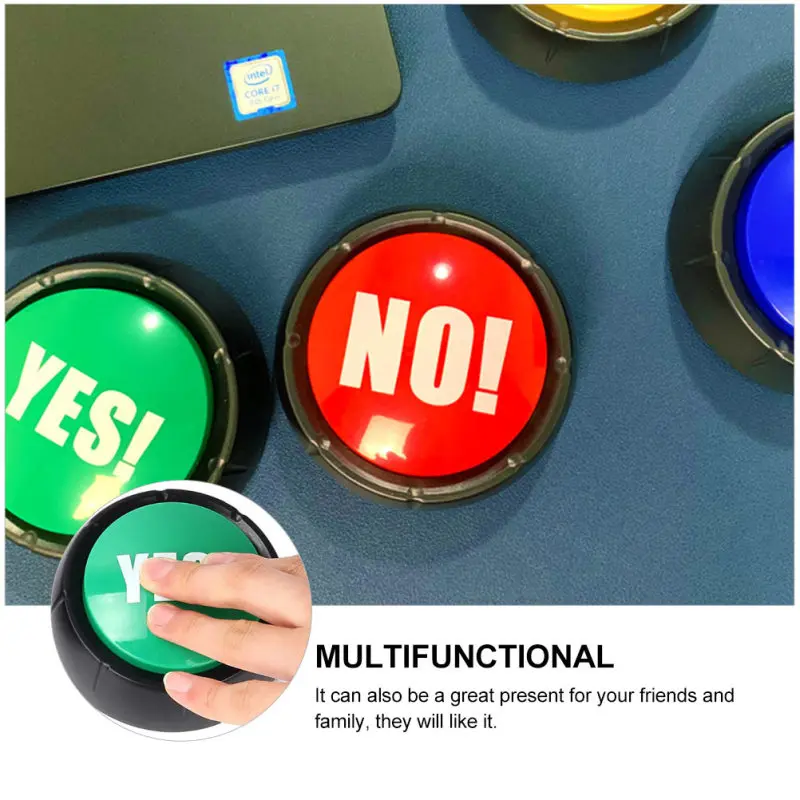 Customized In-Stock Answer Buzzer for Game Show Quiz Competition Talking Push Button Light Sound Plastic Material Battery