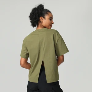 Women's Breathable Quick Dry Yoga Sports Top with Loose Fit Running Outdoor Activities Printed Solid Style Short Sleeve T-shirt