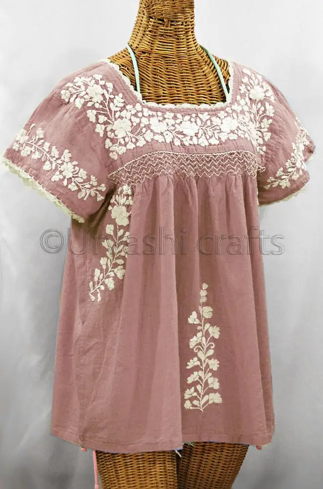 New Model Blouse Hand Embroidered Short Sleeve Bohemian Womens Designers Blouses 2019