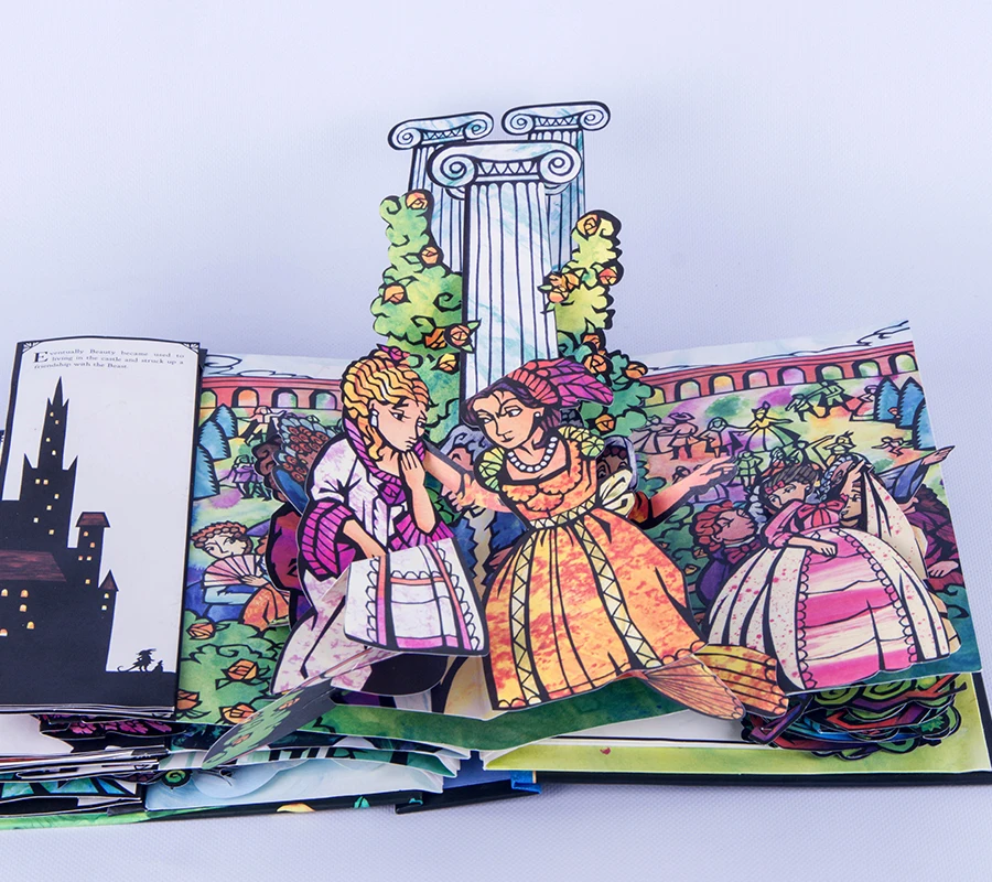 Educational Color Pop up Opposite Books for Children Printed Pop up Guide Book POP up Story Book
