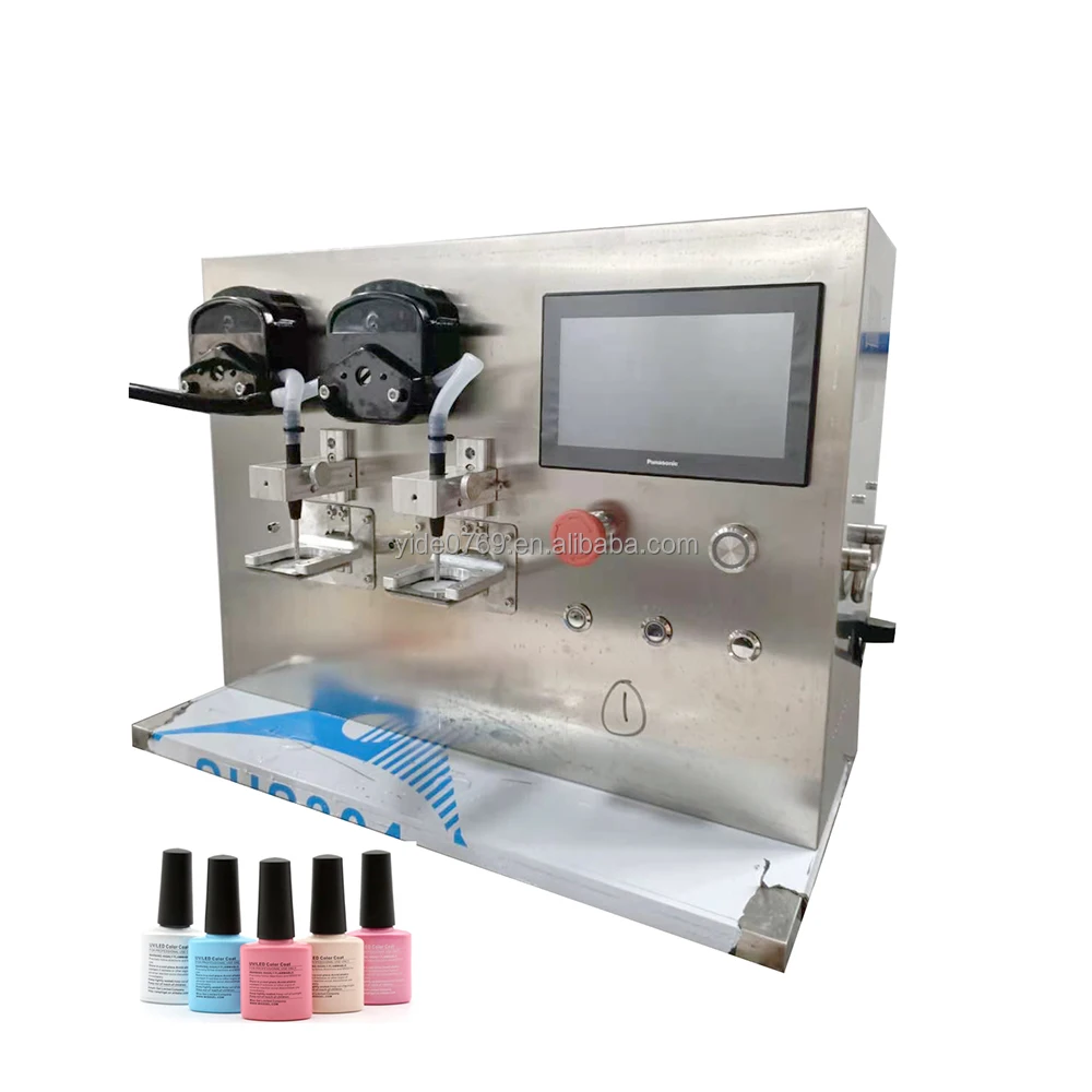 Manual Nail Gel Polish Bottle Filling Machine UV Gel Cosmetic Packing Nail Top Coat Oil Liquid Dispensing Equipment Factory