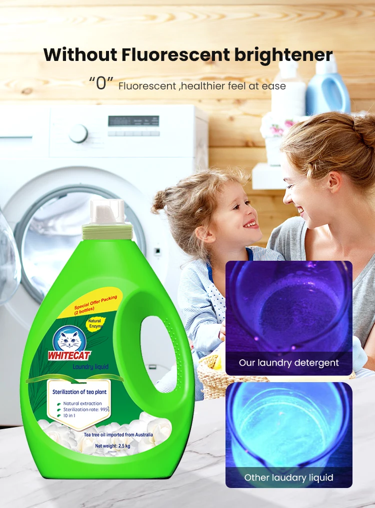 Manufacturer Concentrated Laundry Detergent Clothes Washing Soap Liquid Detergent with Color Care natural green detergent details