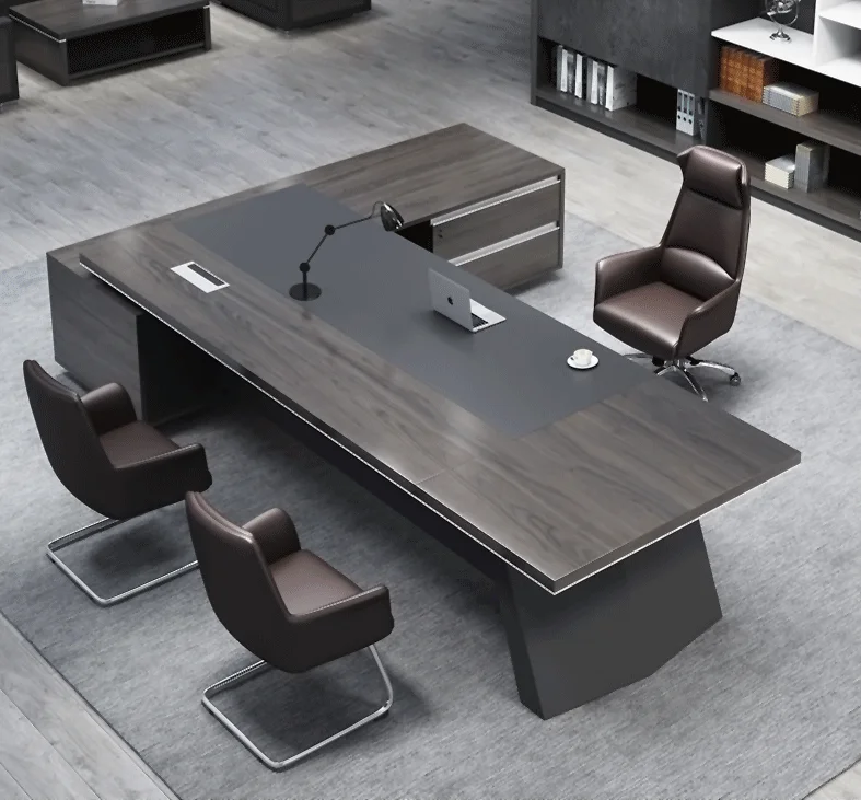 Wholesale Office Furniture Brown Leather Boss Luxury Rolling Swivel Pu