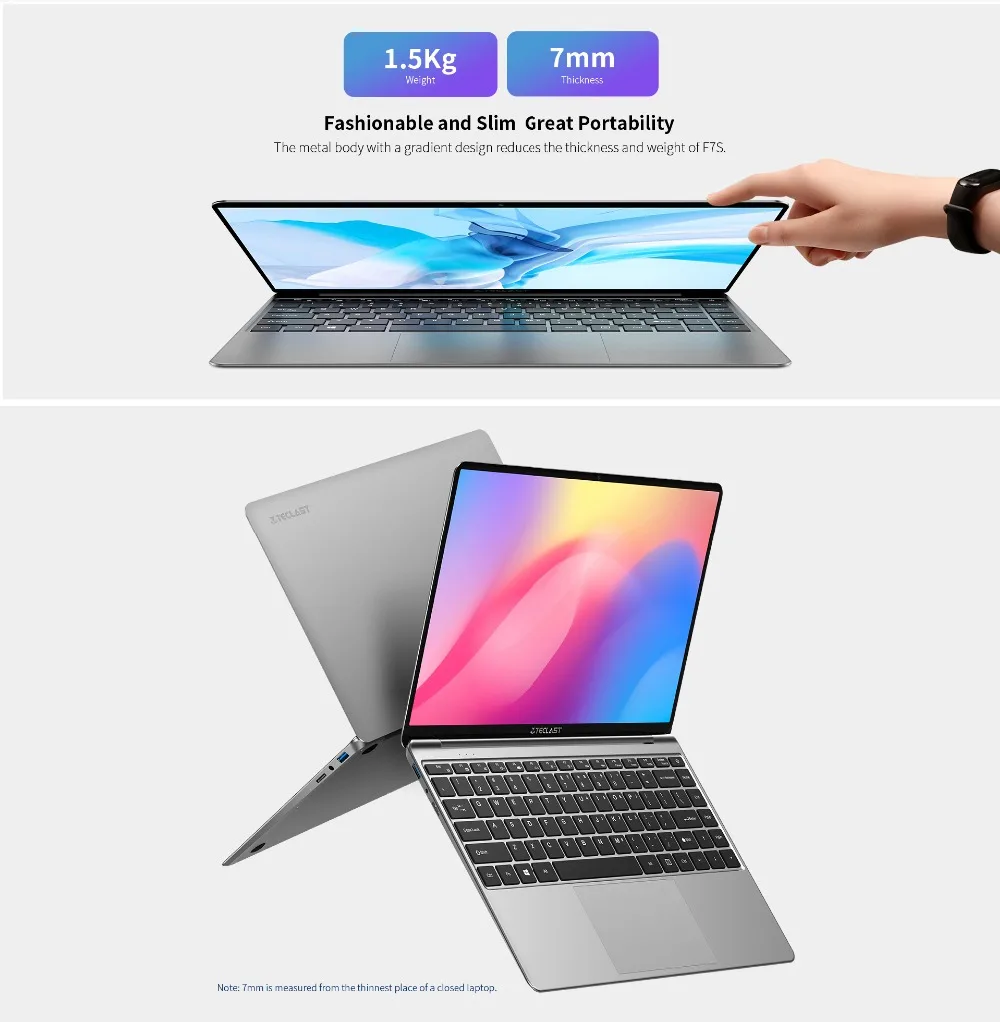 Teclast F7S Laptop 14.1 inch IPS 1920x1080 Apollo Lake N3350 8GB RAM 128GB  SSD Win10 Dual Wifi Notebook Computer PC| Alibaba.com