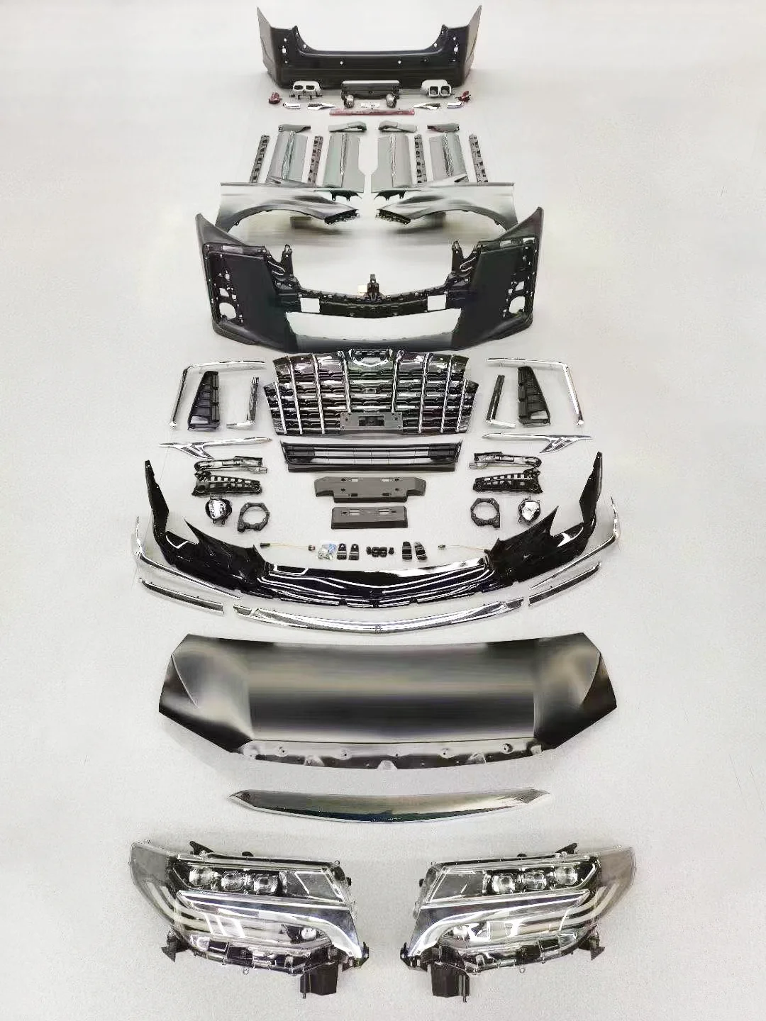 High Quality LDR Black Body Kit for for Alphard 20 Series 2008-2014 & Anh30/35 Series Upgrade PP Material Bolt-On New