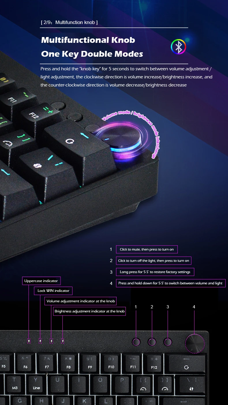 Gs61 60% Rgb Backlit Mechanical Gaming Keyboard Outemu Switch 3 In 1 ...