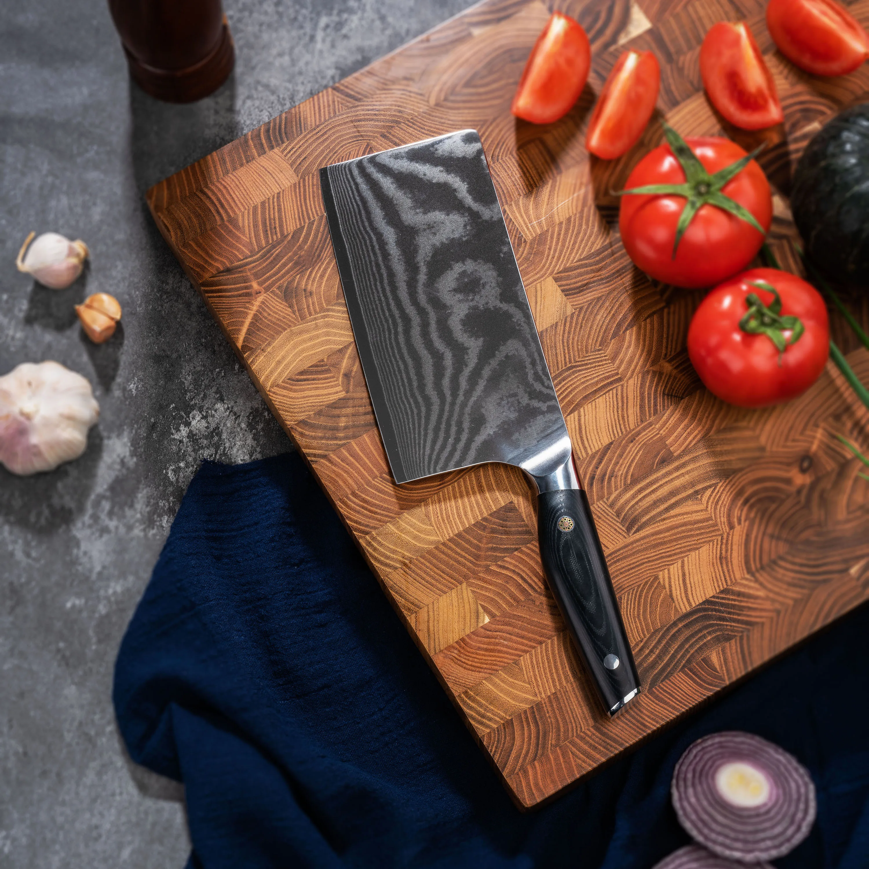 JJ 67-Layer VG10 Damascus Stainless Steel Japanese Chef Knife Set 8-Inch Kitchen Knives for Cutting Meat Metal Material