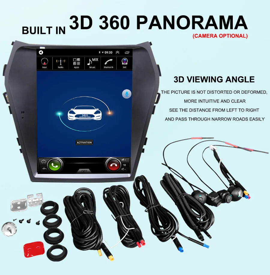 Car Radio Android 13 IPS Screen for Hyundai Santa Fe Sport 2013 IX45 2015 2016 2017 GPS Navigation Multimedia Player CarPlay