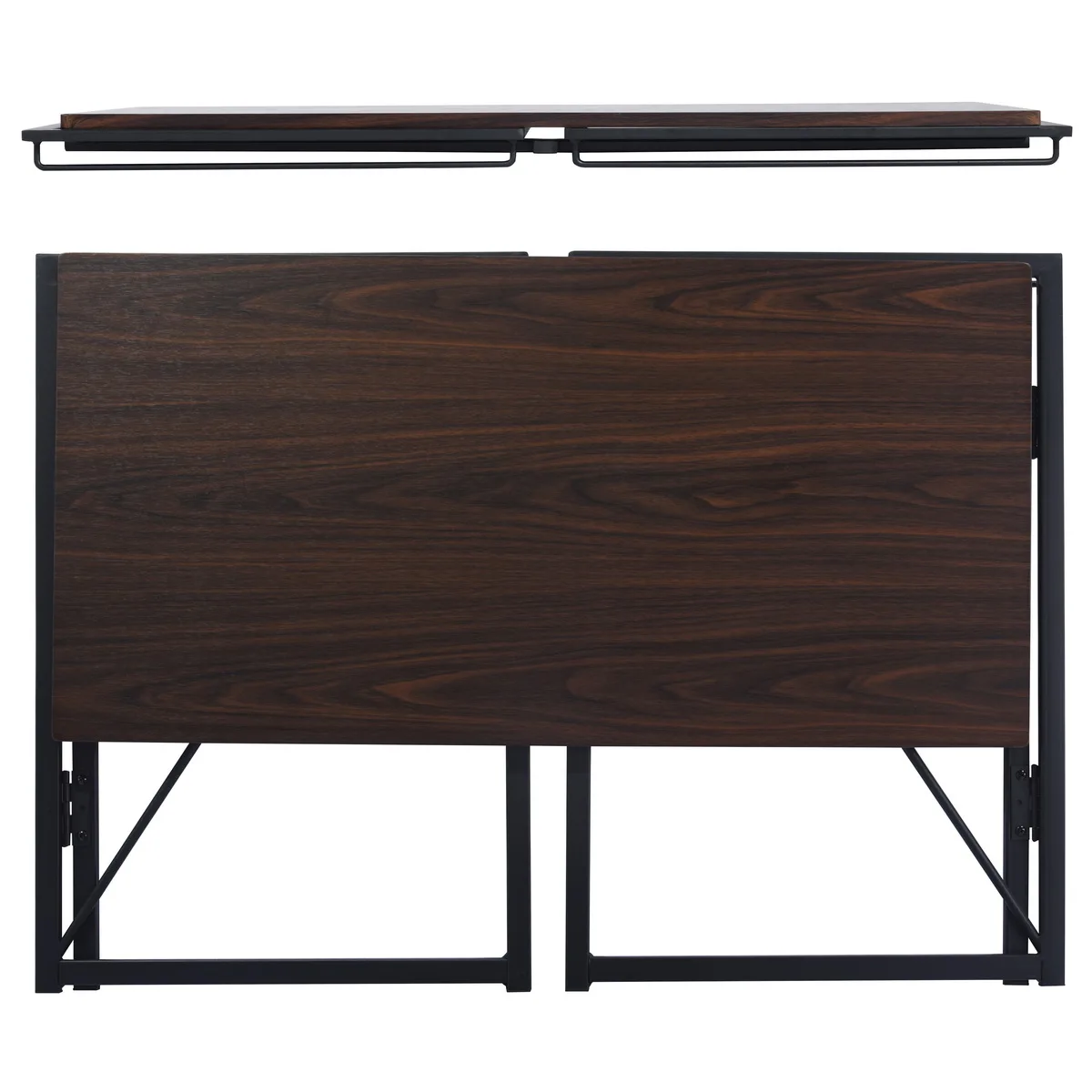 Foldable Wood and Small Table Folding Computer Laptop Desks Study Table for Writing Spaces Saving Allows for Easy Assembly