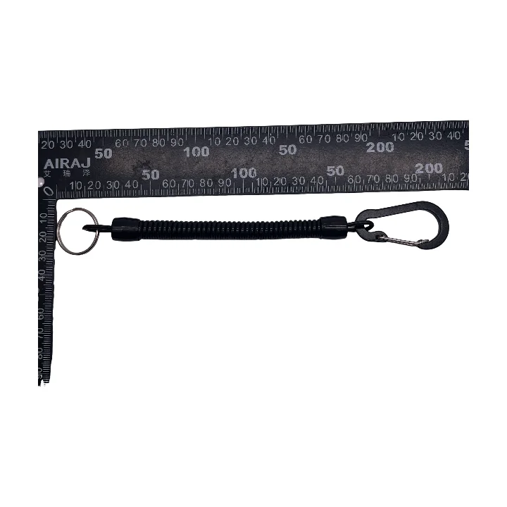 Vinciann Keychain Lobster Clasp Pull-out Rope for Key Pad Shaft Tool Telephone Wire Black Lanyard