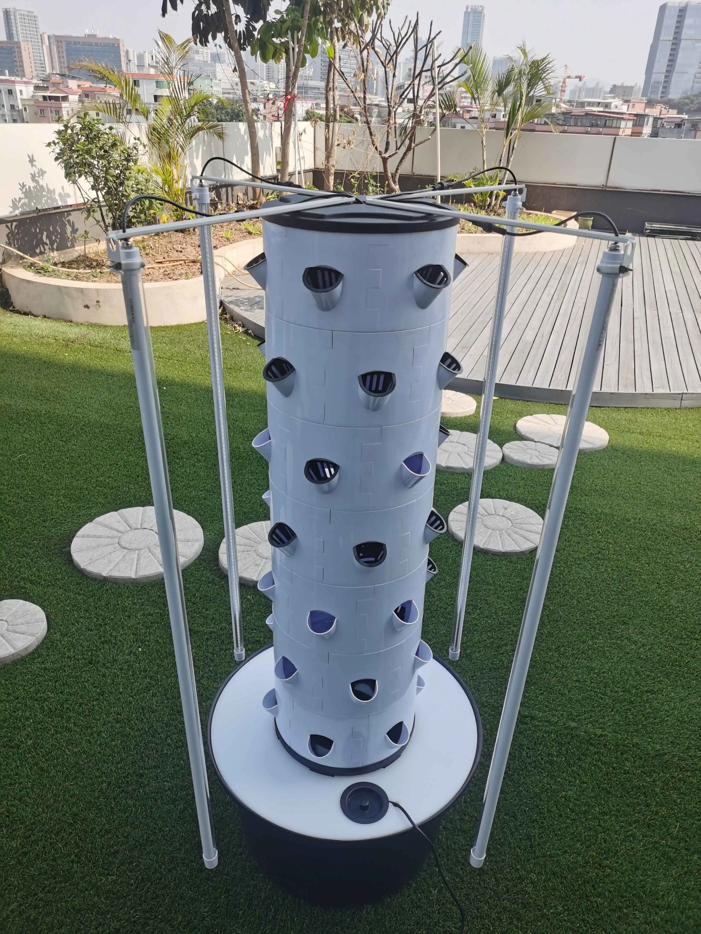 Hydroponic Tower Growing System Vertical Petal Hydroponic Tower Garden ...