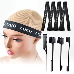 Оптовая продажа, Новое поступление, повязки для волос с логотипом на заказ, Кружевная повязка с защитой для ушей, дизайнерские кружевные повязки для волос, повязки для салона