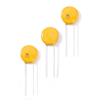 China resistor supplier yellow epoxy 14mm Diameter  MOV 14D511 MOV blocks metal zinc oxide varistor