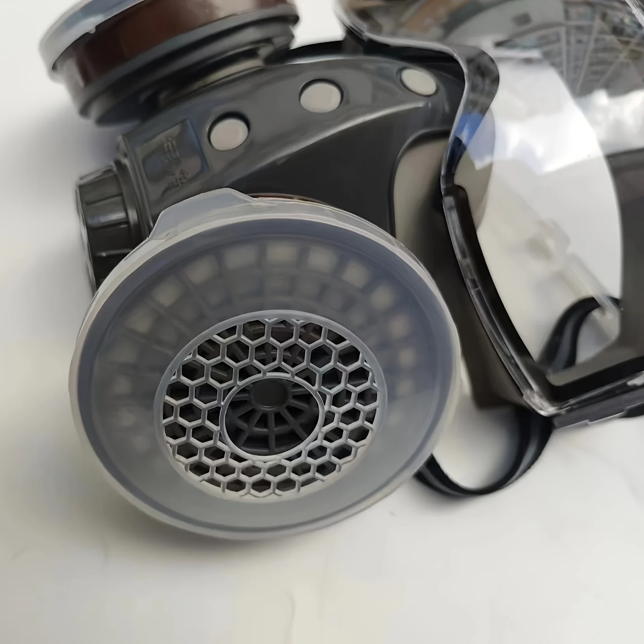Gas Mask with Safety Goggles Safety Goggle Chemical Respirator Set Double Filters