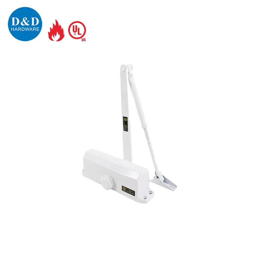 UL Fire Rated Spring Loaded Aluminum Alloy Hydraulic Strong Arm Front Exterior Door Closer