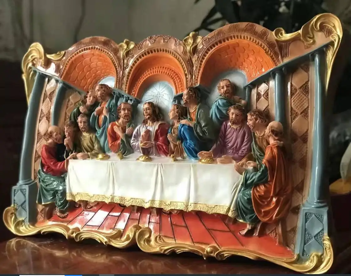 2024 The Last Supper Religious Wall Frieze Sculpture Last Supper Wall