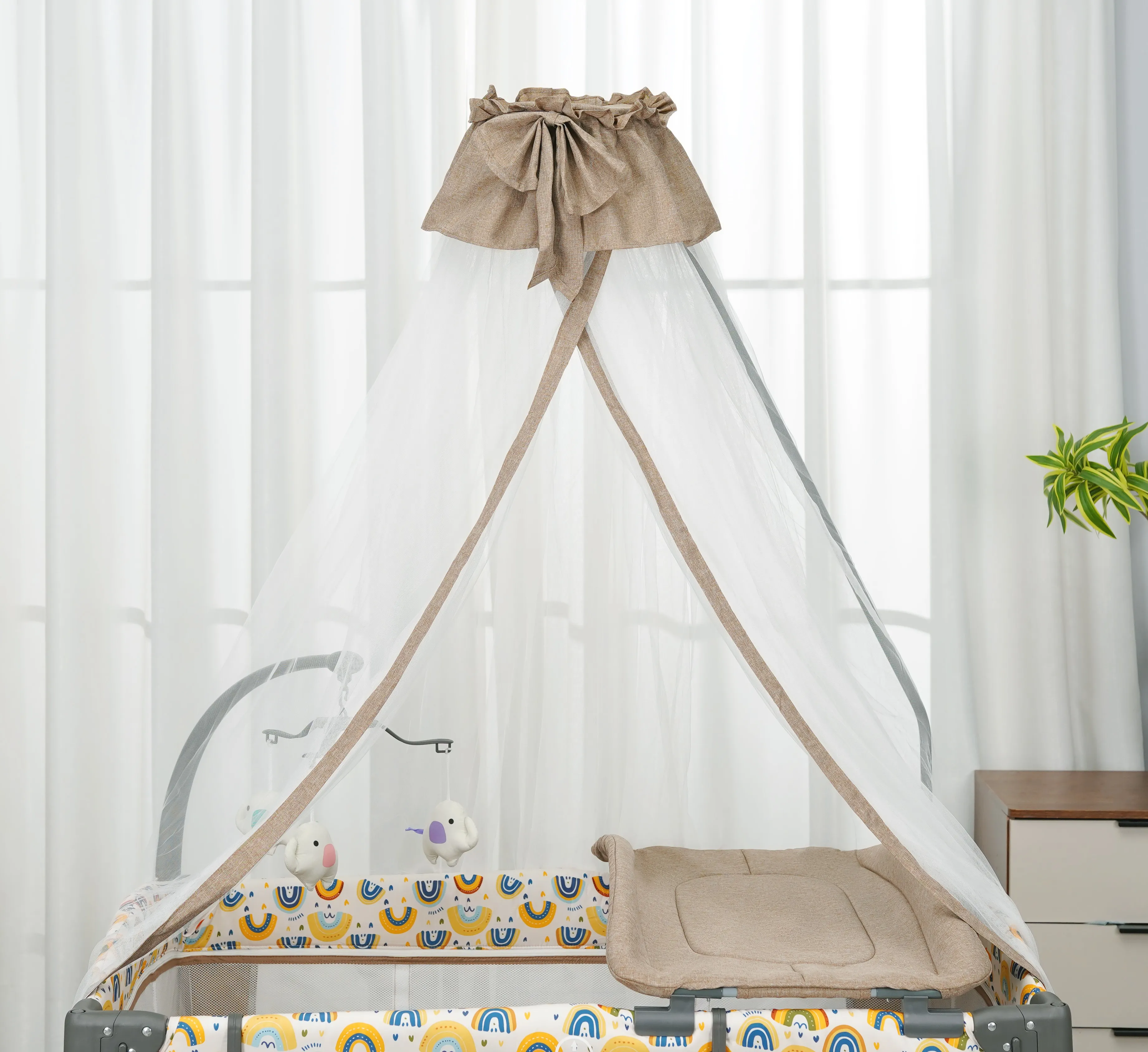 P9061G02 Cool Baby Foldable Baby Bed Portable Baby Playard With Co-sleeping Function for Baby supplier