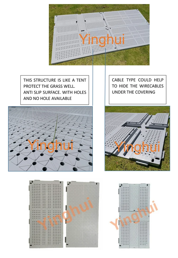 Antislip Interlocking Temporary Flooring Heavy Vehicle Garage Plastic Event Deck Flooring
