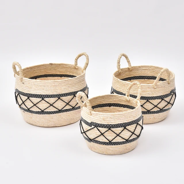 Chic Cloth Storage Box Hamper Laundry Barrel And Picnic Basket Woven Basket For Kitchen Accessories To Save Space