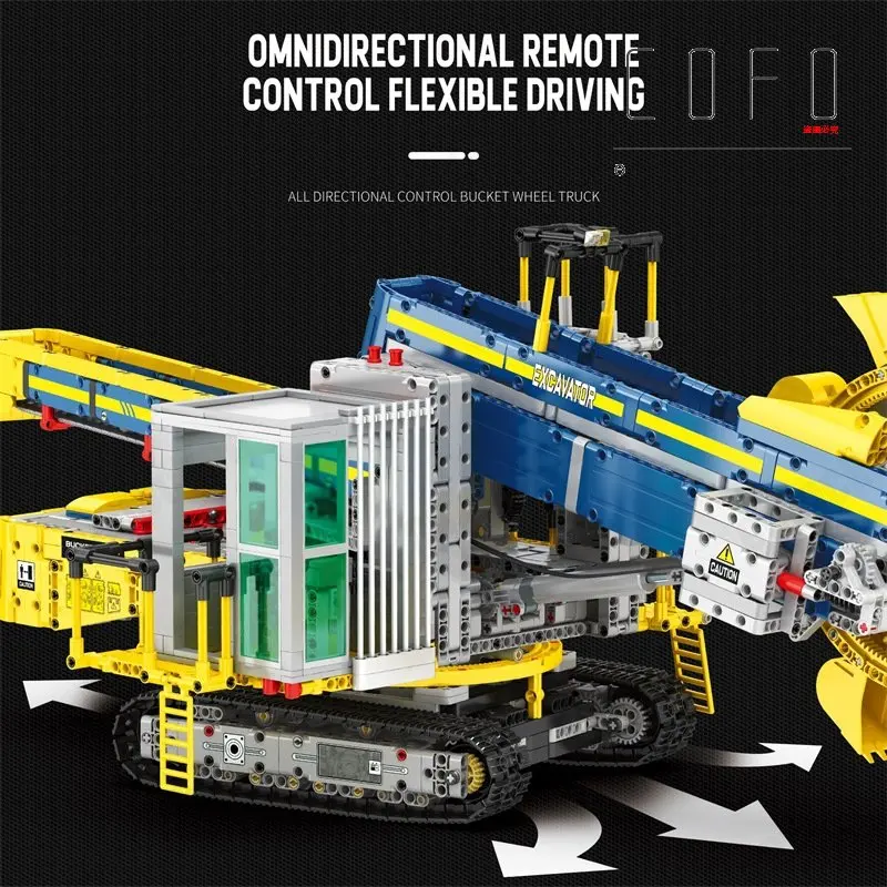 22017 Technical Remote-controlled Electric Bucket Wheel Excavator 42055  Model Building Blocks Bricks Toys Gifts