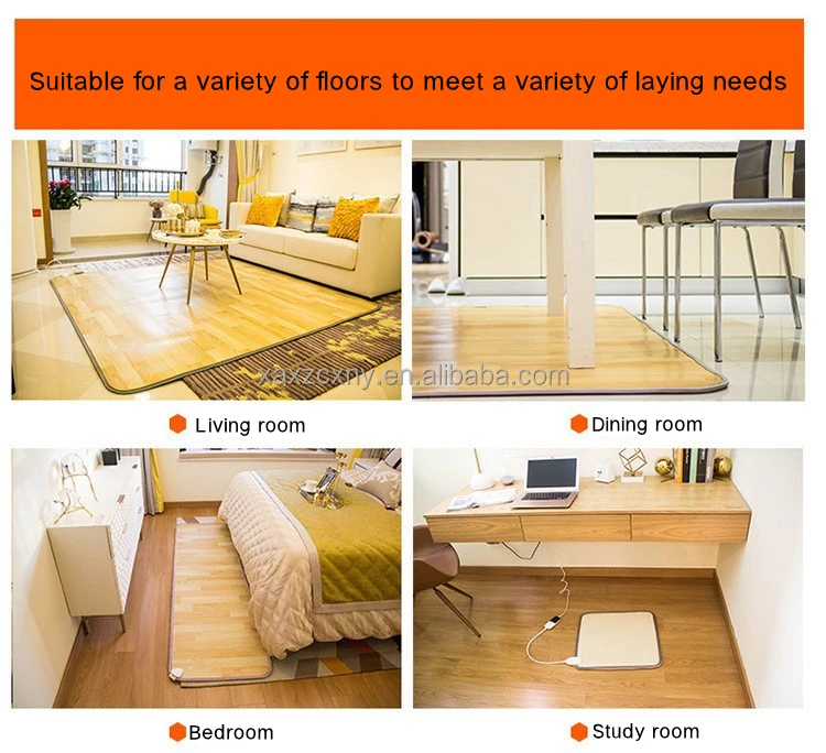 Factory Ce Approved 220v Portable Graphene Heat Mat Radiant Heating Pad