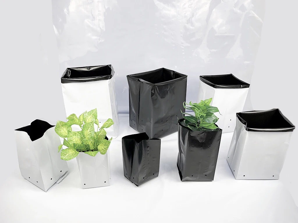 LDPE Material Heavy Duty Customized Black Plant Bag Garden Grow