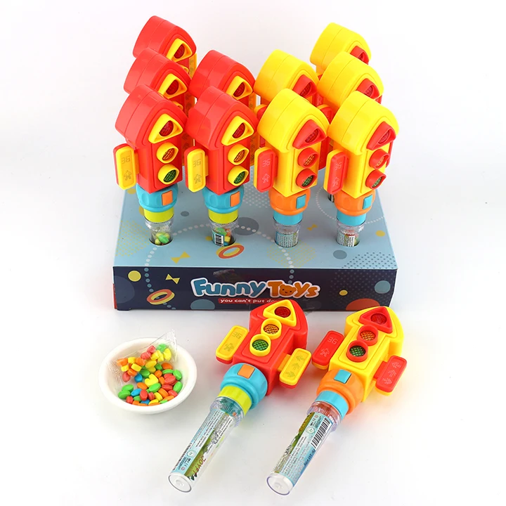 High Quality LED Traffic Light Shaped Flicker Toy Candy