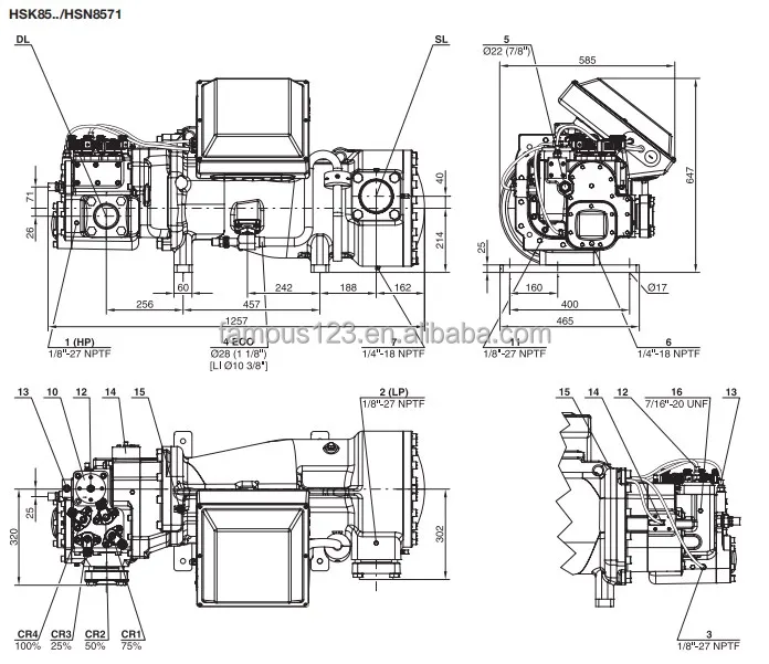 Air Cooled Type Hp Semi Hermetic Screw Compressor Used For Low Temperature Hsk Buy