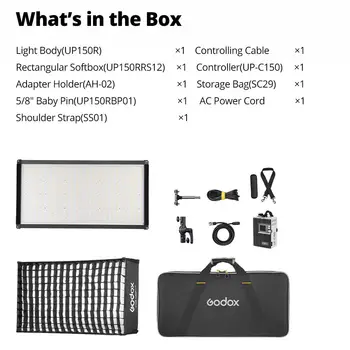 GODOX UP150R RGB Panel Light, 150W, App Controlled, Suitable for Studio, Outdoor Photography and Video Recording. product image