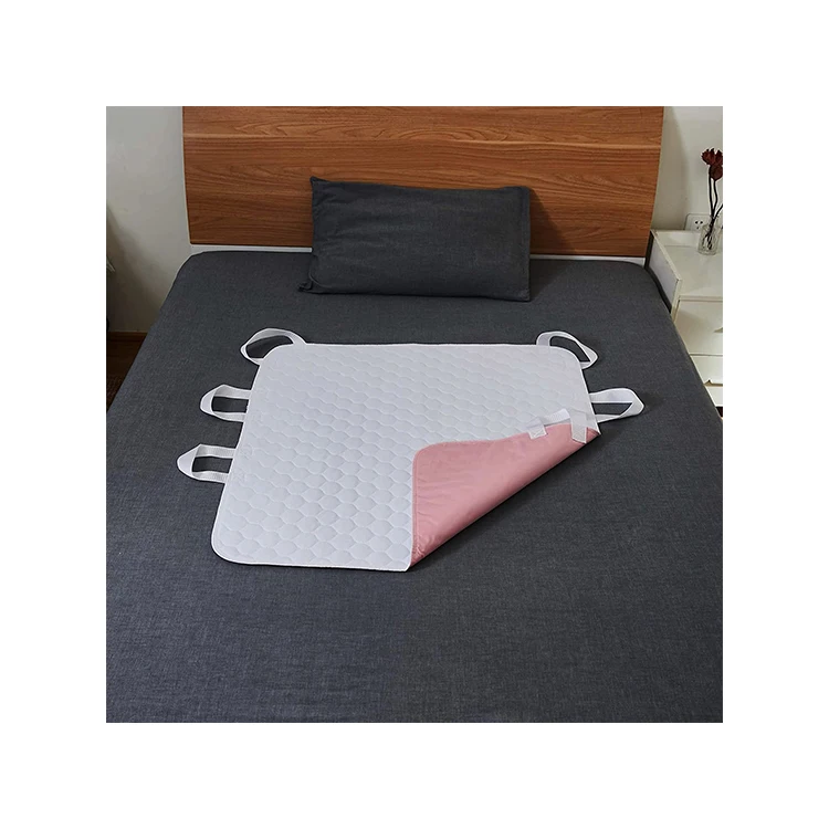 YK Home Sustainable Reusable Washable Waterproof Bed Pads Baby Changing Underpad With 4 Positioning Strap Handle