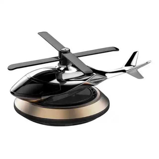 Amazon Factory Solar Rotating Energy aircraft helicopter liquid aromatherapy luxury air freshener fragrance perfume car Diffuser