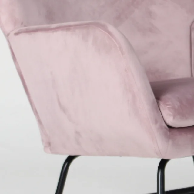 KD America Style Velvet Rocking Chair Comfortable and Modern Armrest Accent Chair manufacture